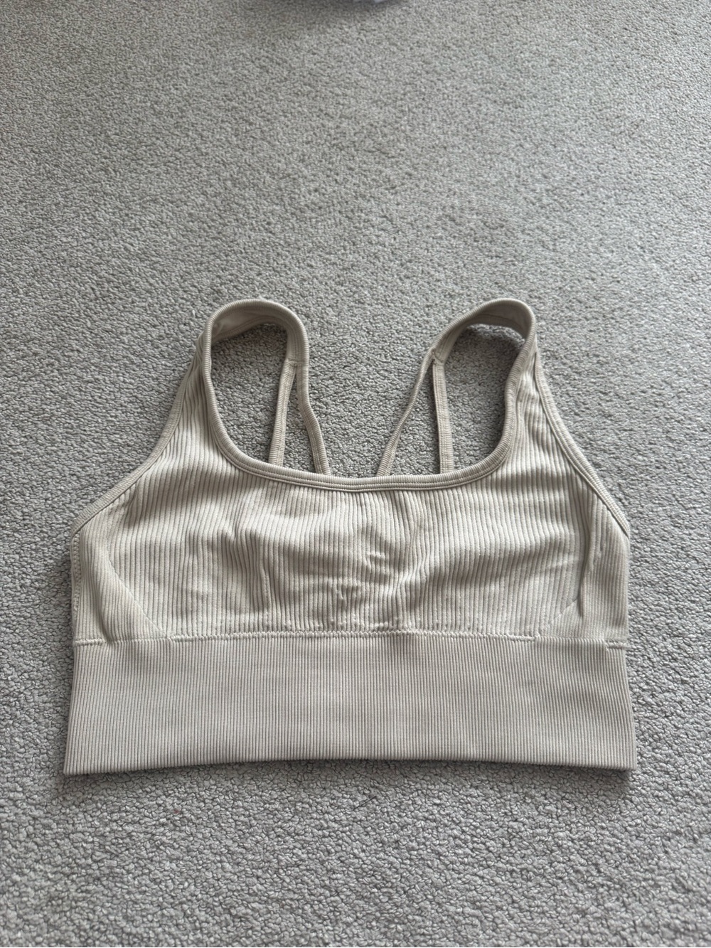 Aerie Seamless Ribbed Bralette - Cream